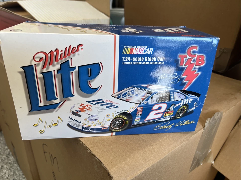 Rusty Wallace #2 Miller/Elvis TCB 1998 Ford Taurus 1:24 RCCA Clear Window Bank - Image 1 of 1
