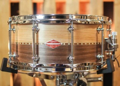 Craviotto 6.5x14 Private Reserve Sycamore/Walnut w/ Walnut Inlay Snare Drum - Image 1 of 4