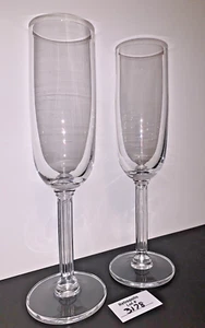 2 flautas de champán de tallo acanalado vidrio transparente - Imagen 1 de 9