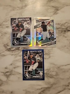 ELOY JIMENEZ 3 CARD TOPPS LOT | 2024 Chrome Refractor, Royal Blue,21 Optic Prizm - Picture 1 of 2