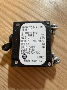 PANEL BREAKER AC/DC SEACHOICE 20 AMP CIRCUIT BREAKER AIRPAX IEGF6-71191-16-v - Picture 1 of 2