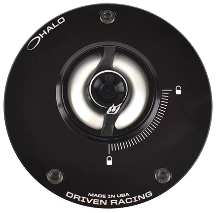 DRIVEN RACING HALO GAS FUEL CAP & BASE SILVER YAMAHA FZ6 FZ7 FZ8 FZ9 MT07 MT09  - Image 1 of 1
