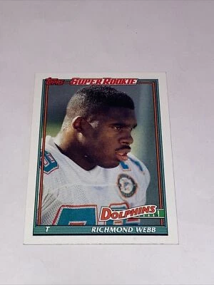 1991 Topps Football Card Richmond Webb #117 Miami Dolphins - Image 1 of 4
