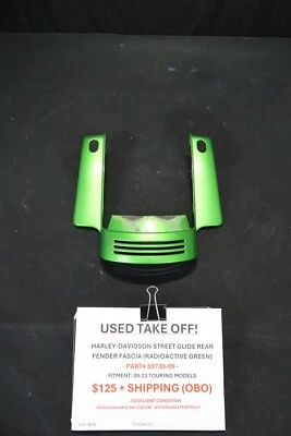 Harley Rear Fender Fascia 59739-09 Street Glide Radioactive Green Touring 09-23 - Image 1 of 4