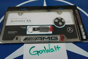 Marco de matrícula de acero inoxidable Q6990003 Mercedes Benz OE de fábrica AMG regalo - Imagen 1 de 3