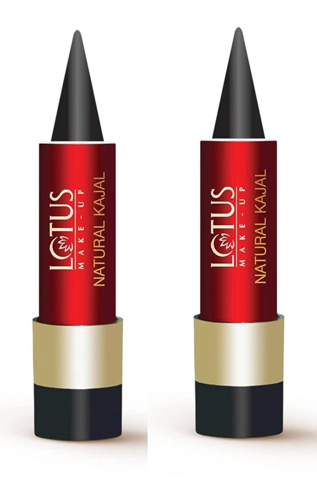 Lotus Makeup Natural Kajal, Black, 4g Pack of 2 Free Shipping - Image 1 of 4