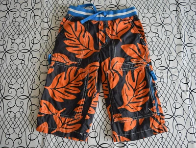 Pantalones Cortos Technos Mini Boden Hoja Naranja/Estampado Hawaiano Talla 7 Foto 1 de 3