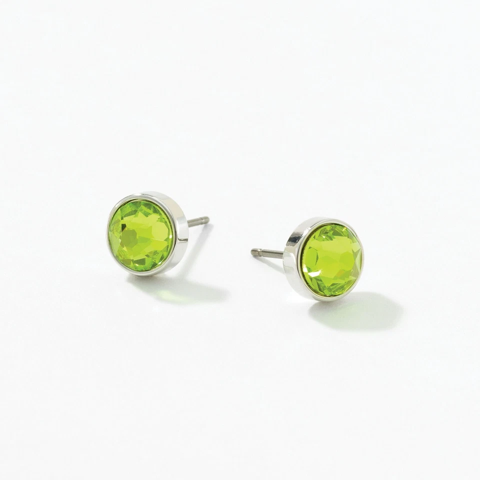 Touchstone Crystal by Swarovski Swizzle Earrings, Citrus Green BNIB 2329E Lime - Image 1 of 1