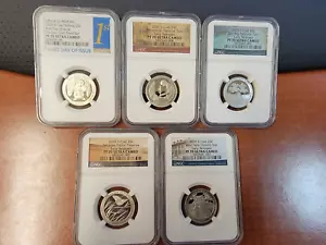 2020 S Washington Quarter (ATB) Clad 5 Coin Set NGC PF70 UCAM - Picture 1 of 6