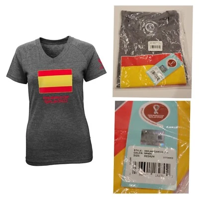 Official FIFA 2022 World Cup Qatar Women's Short Sleeve T-Shirt - Spain (MEDIUM) - Image 1 of 4