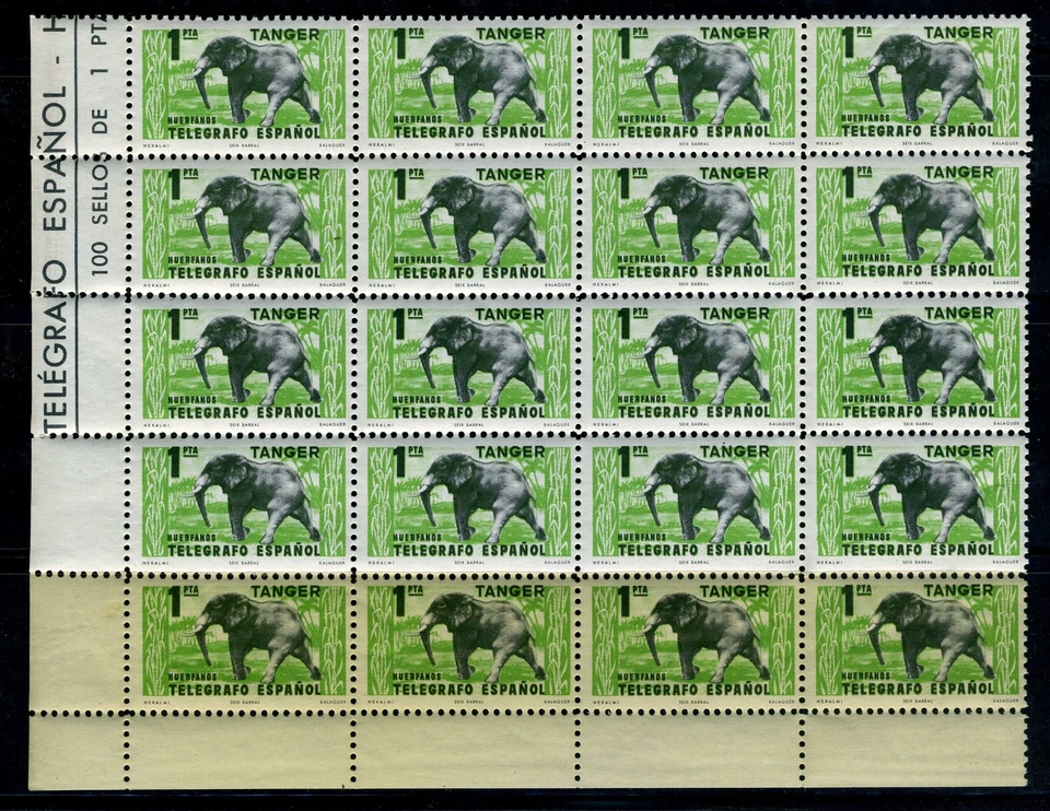 SPANISH MOROCCO TANGER MNH**.  ELEPHANT - Image 1 of 1