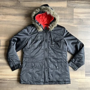 Gap Girls Down Parka Jacket Black Large - Picture 1 of 16