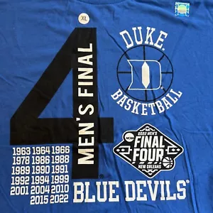 NWT Duke University Blue Devils 17 Final 4’s Years Basketball Shirt Men’s XL - Picture 1 of 9