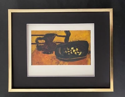 GEORGES BRAQUE + IMPRESIÓN FIRMADA IMPRESIONANTE 1948 + ENMARAÑADO Y ENMARCADO + ¡CÓMPRALO AHORA!! Foto 1 de 3