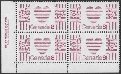 Canadá #560 LLpb "DÍA MUNDIAL DE LA SALUD" Nuevo 1972 Original Goma (A) Foto 1 de 2