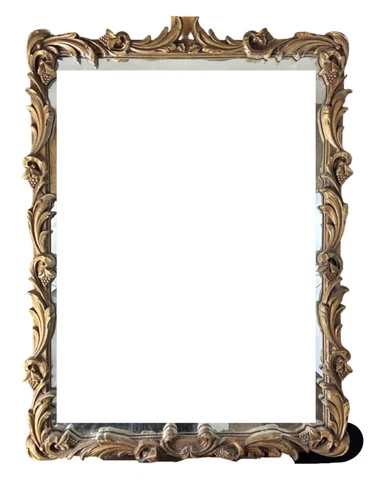 STROUPE Vintage (1984) Rococo / Baroque Style Carved Wood Frame w/ Gold Finish Cover