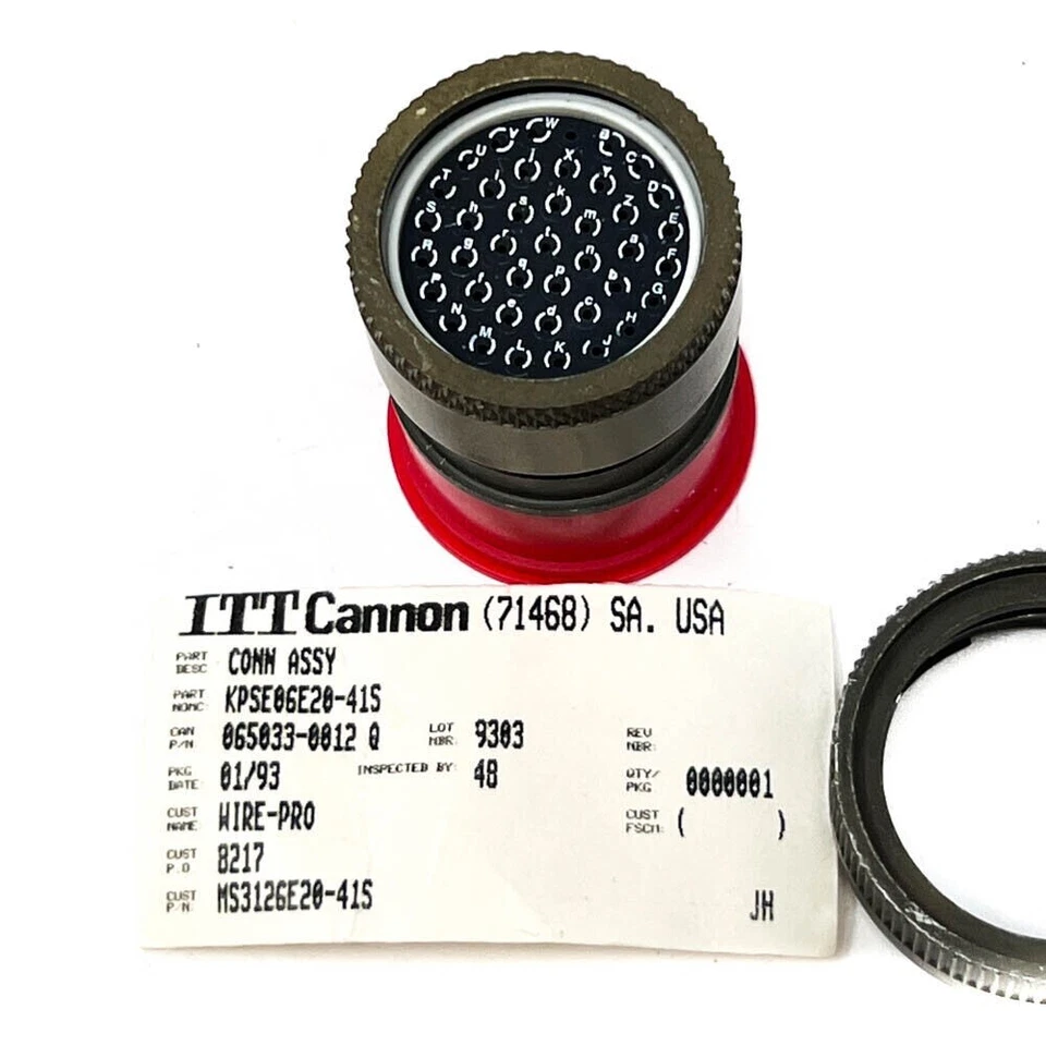 ITT Cannon KPSE06E20-41S Circular MIL Spec Connector 41 Position MS3126E20-41S - Image 1 of 4