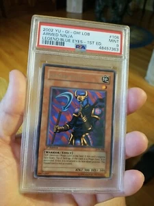 Yugioh Armed Ninja 1a edición. LOB-106 PSA 9 COMO NUEVO 2002 ¡EXTREMADAMENTE RARO! - Imagen 1 de 12
