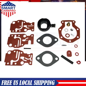 CARBURETOR REBUILD CARB REPAIR KIT FOR JOHNSON EVINRUDE 6 8 9.9 15 20 HP 0439073 - Foto 1 di 10
