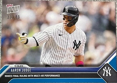 2023 Topps NOW #284 Aaron Judge - Another Multi-HR Game #31/49 - Free Shipping! - Image 1 of 2