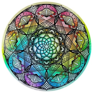 Deco Mandala Glass Chopping Board, Spiritual, Peaceful, Zen Colourful, Gift - Picture 1 of 4