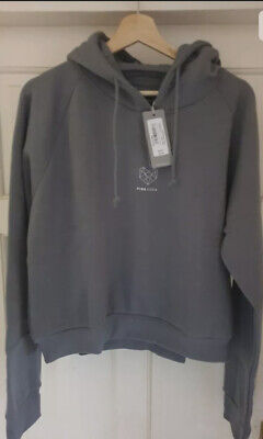 Pink Soda Sport Womens Core Cropped Hoodie Grey SIZE 10 Bnwot Fast Delivery • 20.08€
