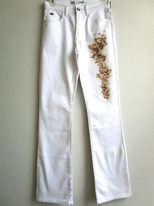 STIVALI JEANS ELASTICIZZATI BIANCHI DIANE GILMAN TAGLIA 2 - NUOVI CON ETICHETTE - Foto 1 di 6