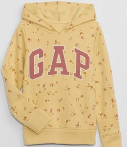 NWT Gap Kids Girls Logo Hoodie Sweatshirt floral flowers Small 6-7 - Picture 1 of 1
