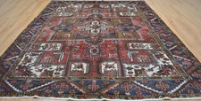 8'6 x 10 Geometric Genuine S Antique Azerbaijani Handmade Wool Area Rug 9 x 10