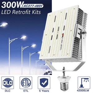 300W 480V LED Retrofit Kit Replaces 1500W HP for Parking Lot Shoebox Wall Packs - Picture 1 of 10