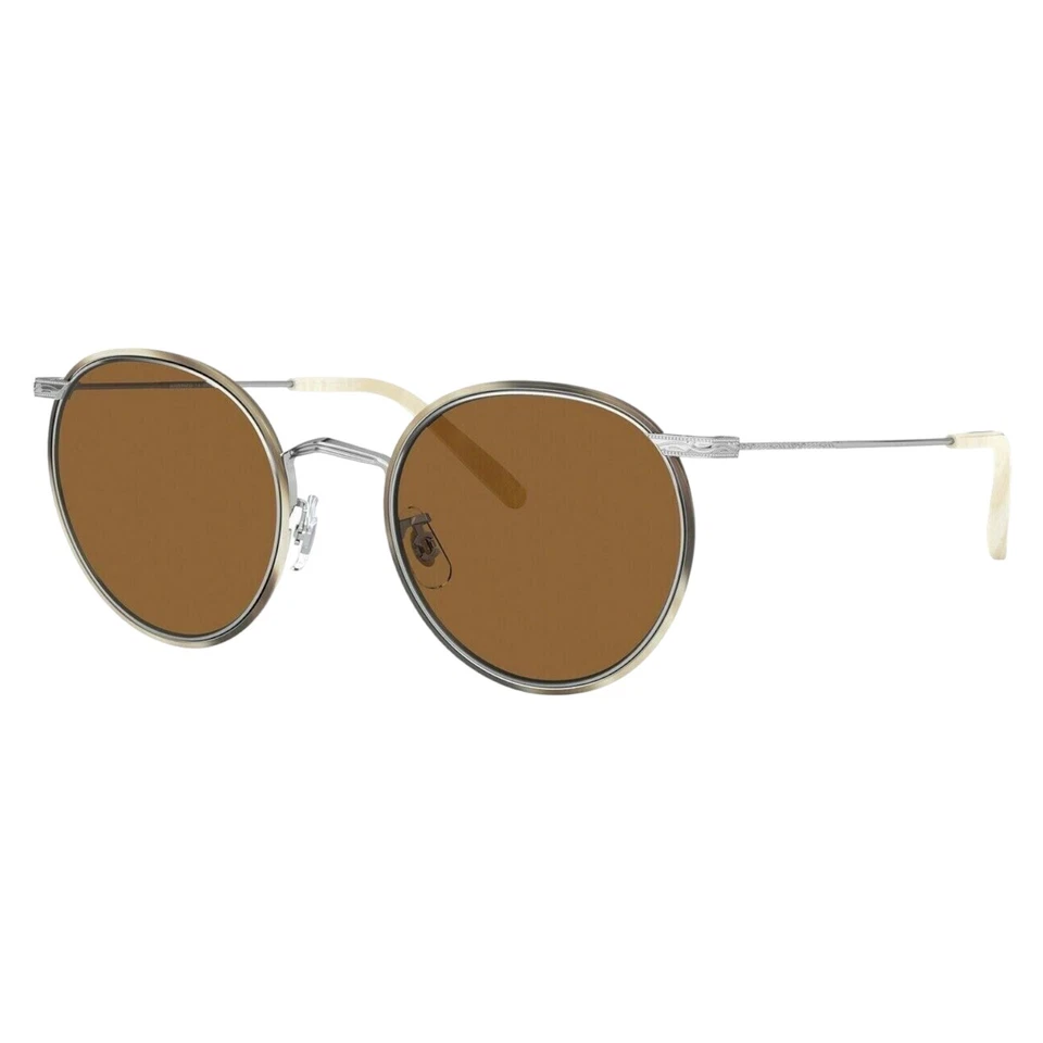 Gafas de sol Oliver Peoples Casson 1269ST 49 503653 plateadas/beige con lentes marrones Foto 1 de 1