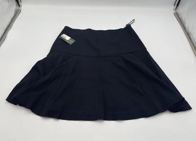 Falda acampanada cintura caída para mujer de Lauren Ralph Lauren forrada talla 8 negra nueva con etiquetas Foto 1 de 4
