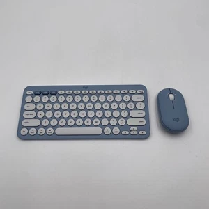 Logitech Pebble 2 Combo Wireless Keyboard and Mouse Tonal Blue - NO DONGLE - Afbeelding 1 van 5