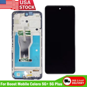 Replace For Boost Mobile Celero 5G+ 5G Plus LCD Touch Screen Digitizer w/Frame - Picture 1 of 6
