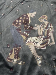 Vintage Nik Nik Men’s Button Up Disco Shirt Large Great Gatsby 1920s *burn Holes - Picture 1 of 16