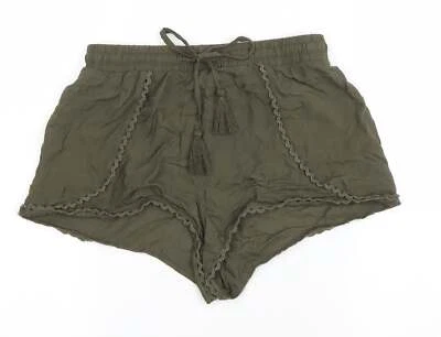 Primark Womens Green Viscose Blend Hot Pants Size 8 Reg - Image 1 of 4