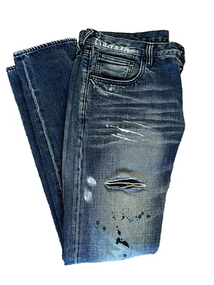 VINTAGE PRPS MEN'S LESABRE SLIM TAPERED DISTRESSED JEANS, SIZE 36 - Image 1 of 4