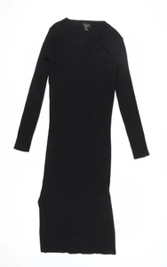 New Look Women's Black Maternity Knit Dress, Size 12 - Picture 1 of 12
