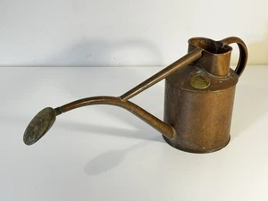 Vintage Haws Copper Long-Stem Watering Can 1QT. 16” Long Rowley Ripple Very Nice - Picture 1 of 10