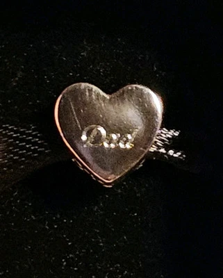 New 100% Genuine Authentic Pandora Dad Engravable Heart Charm 792015 - Image 1 of 4