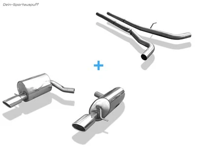Sistema de carreras dúplex de acero inoxidable Fox (con tubo de sonido) Jaguar S-Type R 115x85 ovalado Foto 1 de 3