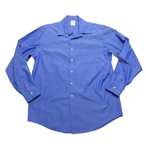 Brooks Brothers Shirt Mens 16.5 36 Blue Madison Non-Iron Supima Cotton Dress - Picture 1 of 7