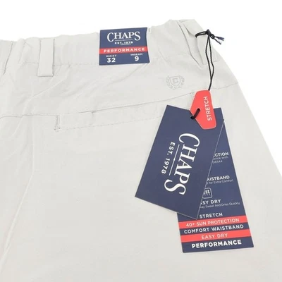 Pantalones Cortos Chaps Performance Para Hombre 32 Gris Elastizados Confort Cintura NUEVOS PRECIO DE VENTA SUGERIDO POR EL FABRICANTE $65 Foto 1 de 4