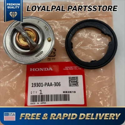 OEM Thermostat and Gasket FOR Honda Accord Integra CRV Civic 19301-PAA-306 US - Image 1 of 4