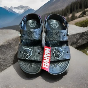 Sandalias Crocs Clásicas Todo Terreno Pantera Negras Marvel NUEVAS CON 10 Hombres 8 Wakanda - Imagen 1 de 5