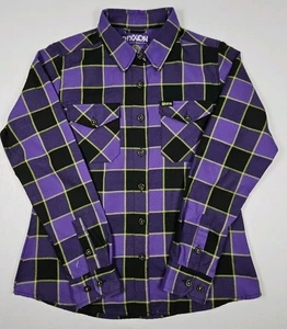 DIXXON Flannel Earth A.D. Wolf’s Blood Misfits Punk Rock Music Band Women’s M - Picture 1 of 10