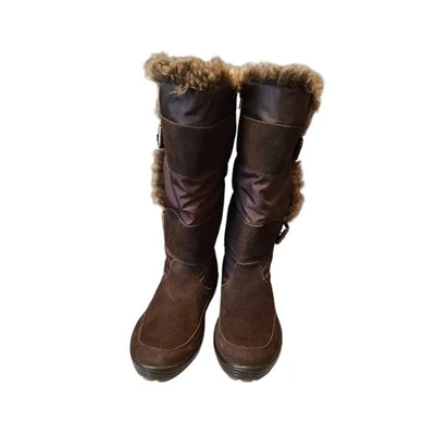 Botas de nieve Sketchers Adventure para mujer de cuero y nailon marrón chocolate talla 8,5 Foto 1 de 4