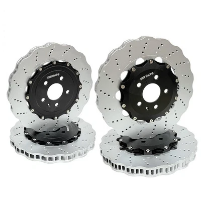 Discos ondulados perforados flotantes 2 piezas delanteros y traseros Audi R8 Gen 1 4.2, 5.2 (07-15) Foto 1 de 3