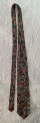 Corbata vintage para hombre Kuppeheimer hecha en Italia roja azul verde dorada floral Foto 1 de 4