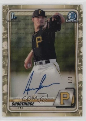 2020 Bowman Chrome Prospects Superfractor 1/1 Aaron Shortridge #CPA-ASH Auto 2a9 - Image 1 of 3